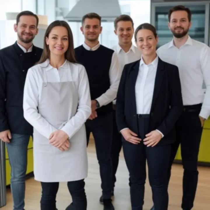 Zespół ekspertów KitchenLabX w nowoczesnej kuchni testowej